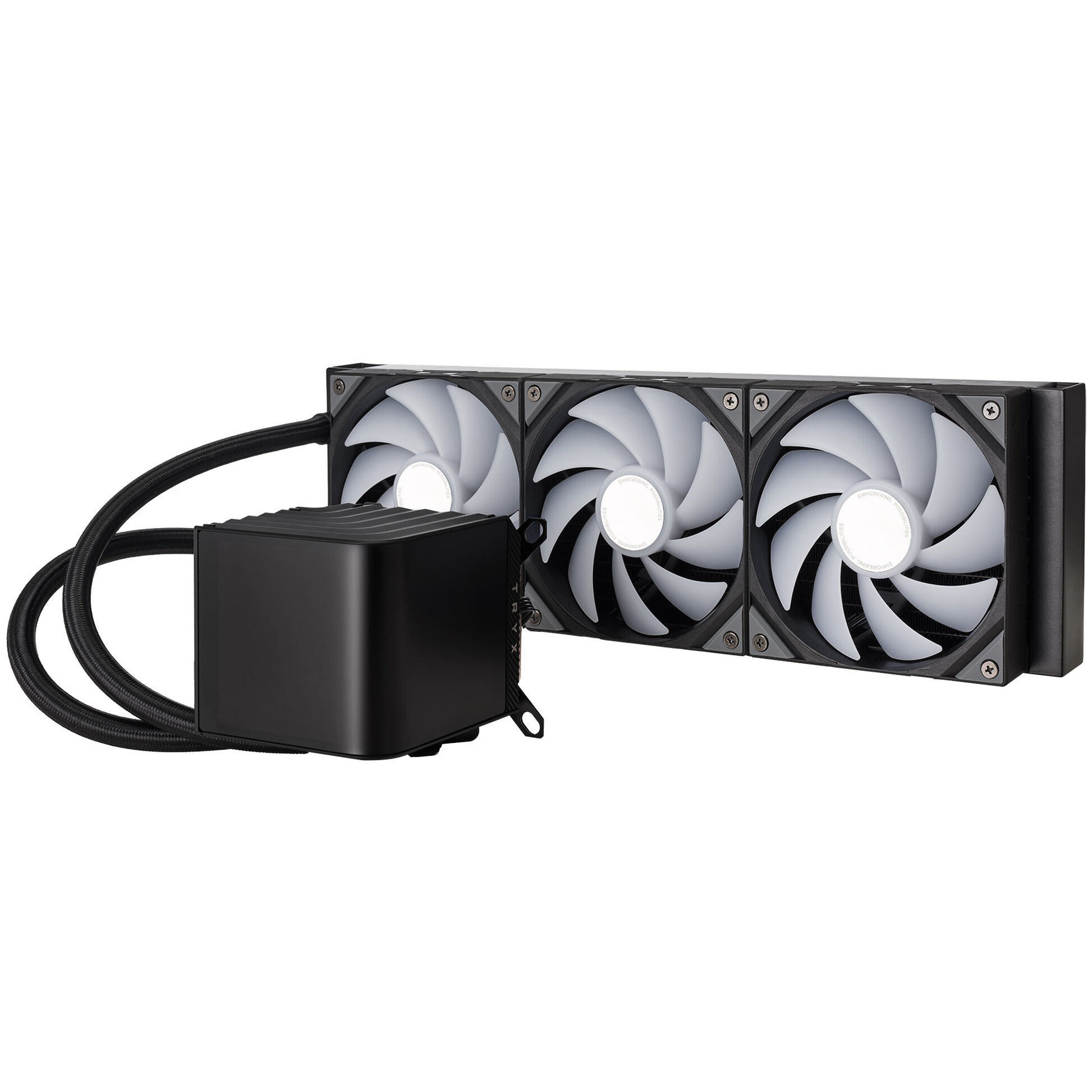 TRYX PANORAMA 360mm AIO Liquid Cooler, ARGB, 3D-AMOLED Display - Black