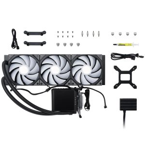 TRYX PANORAMA 360mm AIO Liquid Cooler, ARGB, 3D-AMOLED Display - Black
