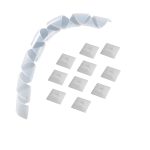 WCUK Anti Kink Spiral Wrap Cable Management kit 1m +10 Cradles