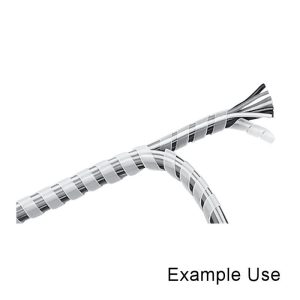 WCUK Anti Kink Spiral Wrap Cable Management kit 1m +10 Cradles