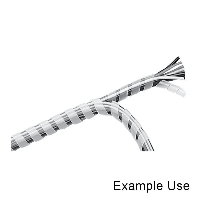 WCUK Anti Kink Spiral Wrap Cable Management kit 1m +10 Cradles