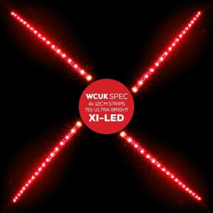 WCUK Spec 4x 12CM Xi-LED Ultra Bright Strips, 72x RED LEDs, PC Case, Flexible