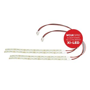 WCUK Spec 4x 12CM Xi-LED Ultra Bright Strips, 72x RED LEDs, PC Case, Flexible
