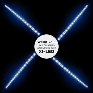 WCUK Spec 4x 12CM Xi-LED Ultra Bright Strips, 72x WHITE LEDs, PC Case, Flexible