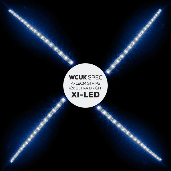 WCUK Spec 4x 12CM Xi-LED Ultra Bright Strips, 72x WHITE LEDs, PC Case, Flexible