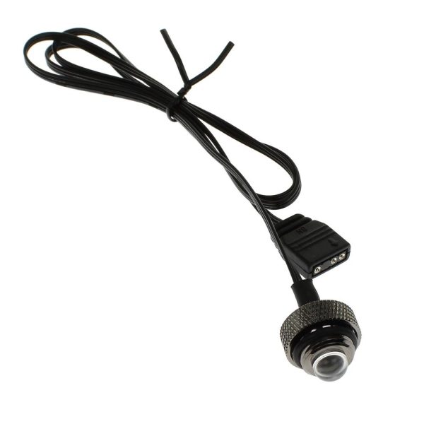 XSPC G1/4, 5V 3Pin aRGB LED Blank Plug – Black Chrome
