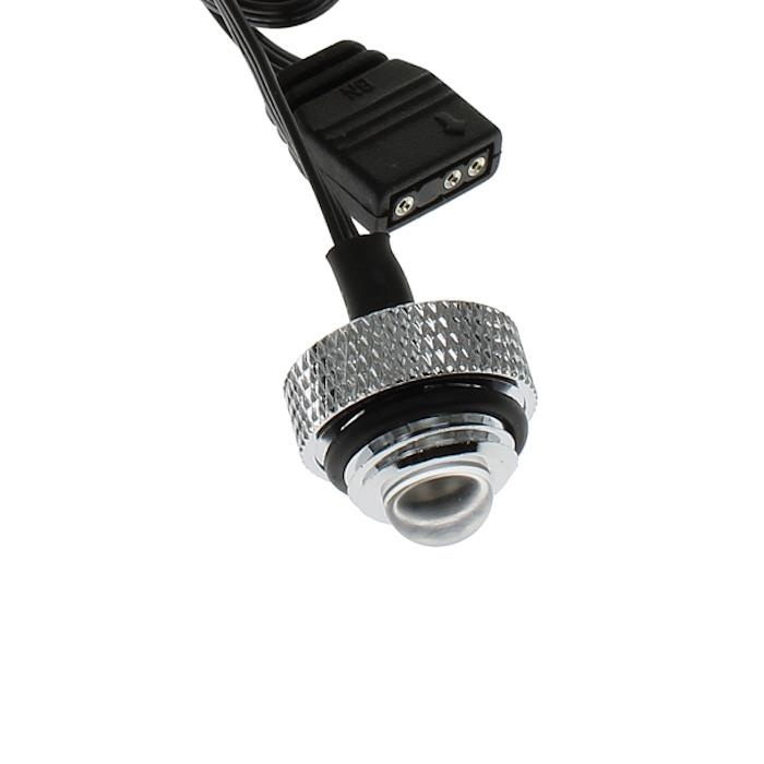 XSPC G1/4, 5V 3Pin aRGB LED Blank Plug - Chrome