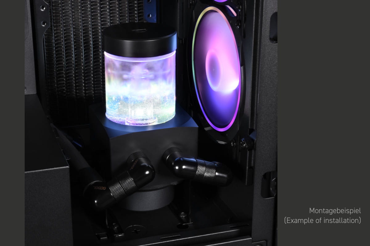 Alphacool Core 100 Aurora reservoir acetal/acrylic with Apex pump : image 5