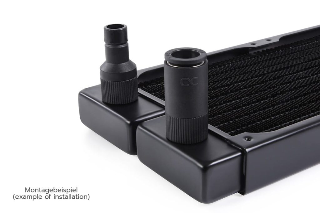 Alphacool ES quick release coupling set G1/4 AG/AG - PushIn Industry Version