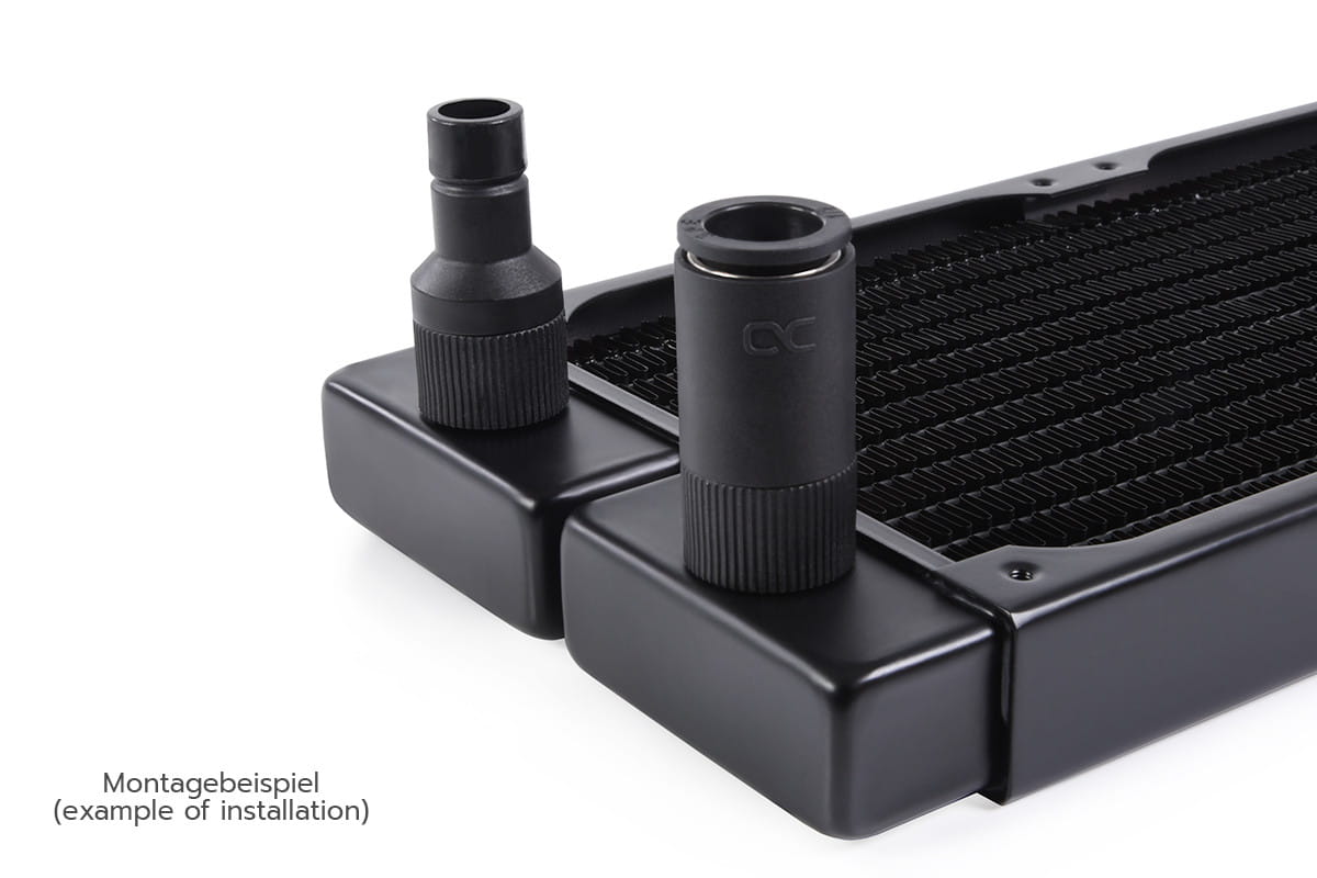 Alphacool ES quick release coupling set G1/4 AG/AG - PushIn Industry Version