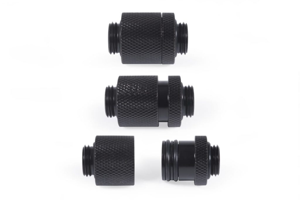 Alphacool ES D-Plug 20mm G1/4 AG to G1/4 AG - Deep Black