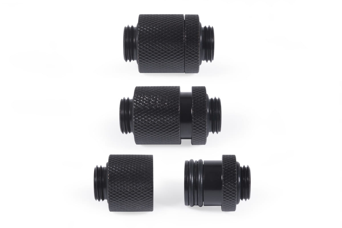 Alphacool ES D-Plug 20mm G1/4 AG to G1/4 AG - Deep Black