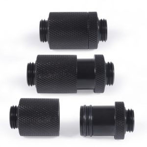 Alphacool ES D-Plug 25.5mm G1/4 AG to G1/4 AG - Deep Black