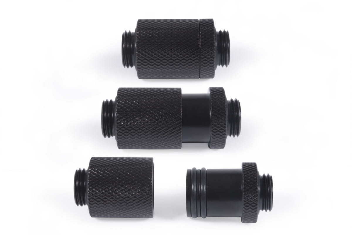 Alphacool ES D-Plug 25.5mm G1/4 AG to G1/4 AG - Deep Black
