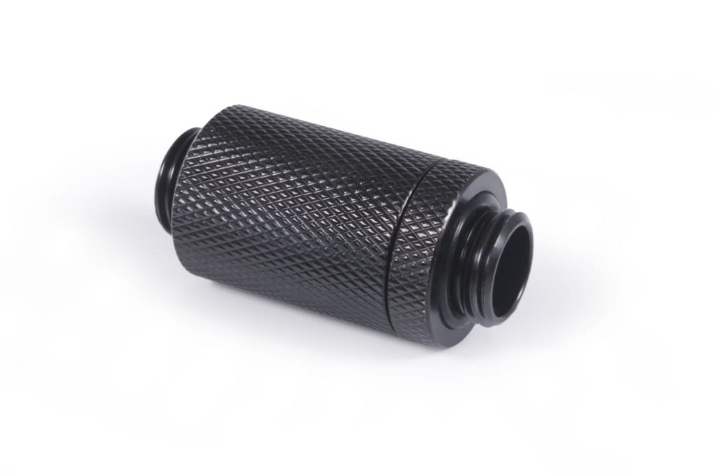 Alphacool ES D-Plug 31.5mm G1/4 AG to G1/4 AG - Deep Black : image 1