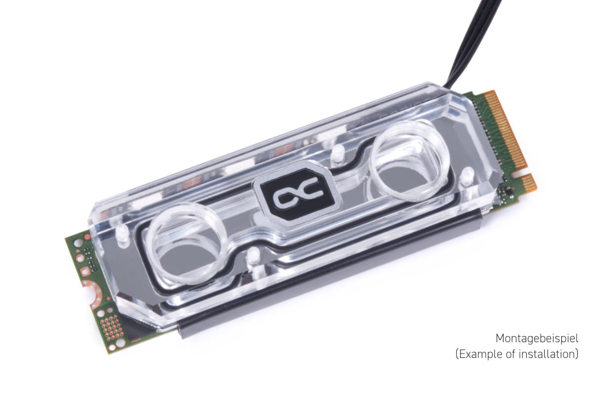 Alphacool HDX Apex Acrylic aRGB M.2 2280 SSD Cooler