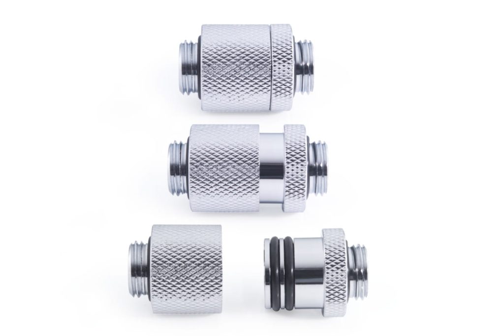 Alphacool ES D-Plug 20mm G1/4 AG to G1/4 AG - Chrome