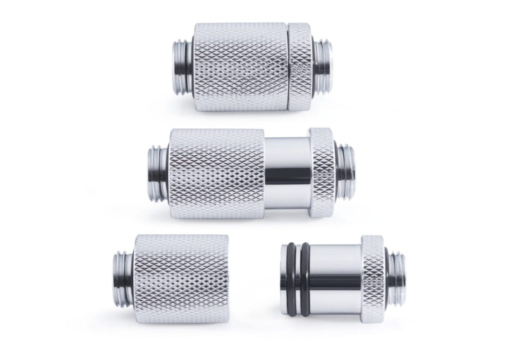 Alphacool ES D-Plug 25.5mm G1/4 AG to G1/4 AG - Chrome