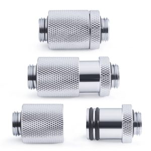 Alphacool ES D-Plug 25.5mm G1/4 AG to G1/4 AG - Chrome