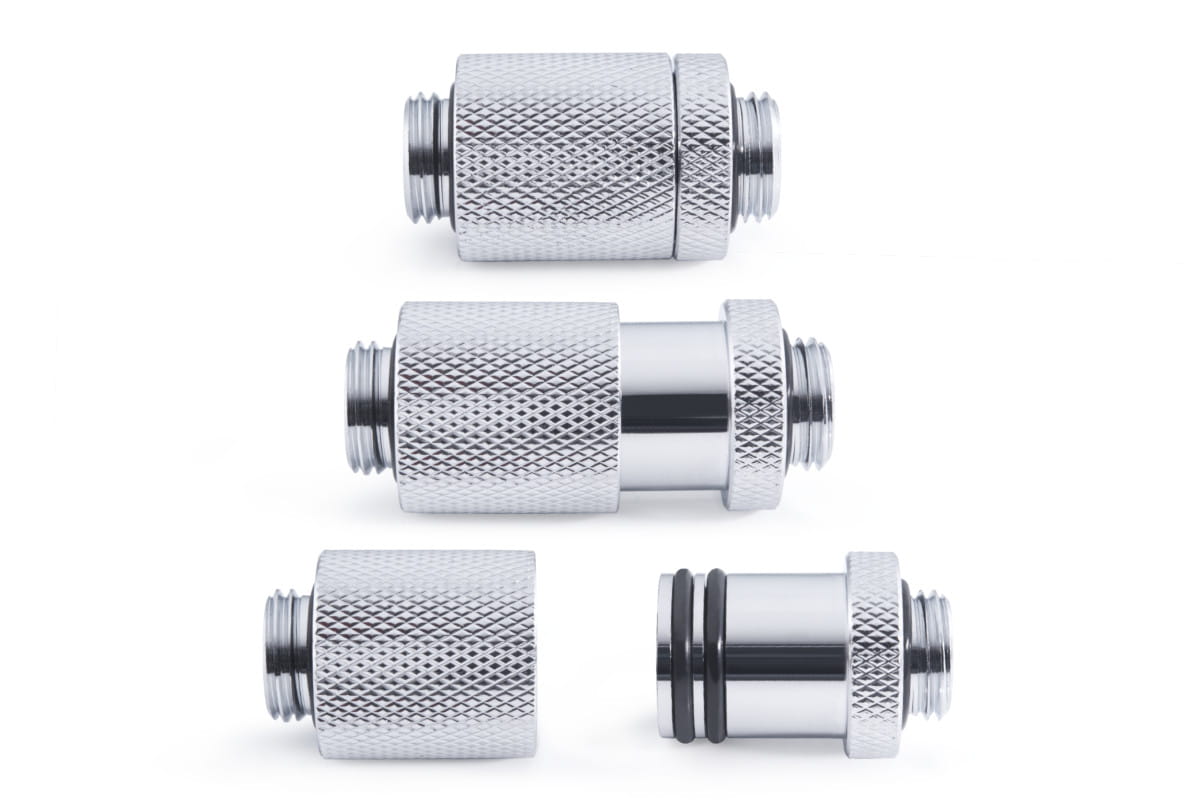 Alphacool ES D-Plug 25.5mm G1/4 AG to G1/4 AG - Chrome