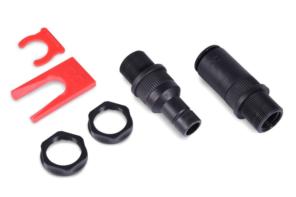 Alphacool ES quick release coupling set IG/IG - bulkhead fitting PushIn Industry