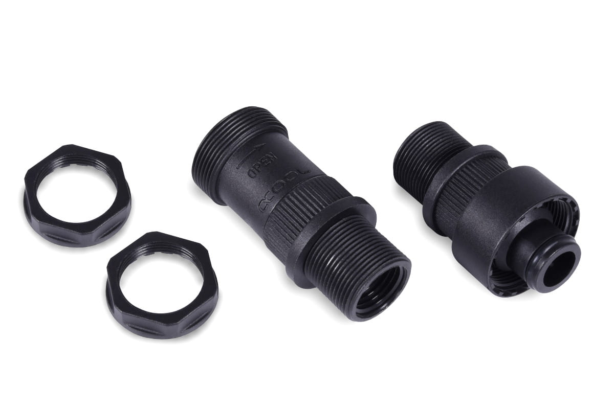 Alphacool HF quick release coupling set IG/IG - bulkhead fitting