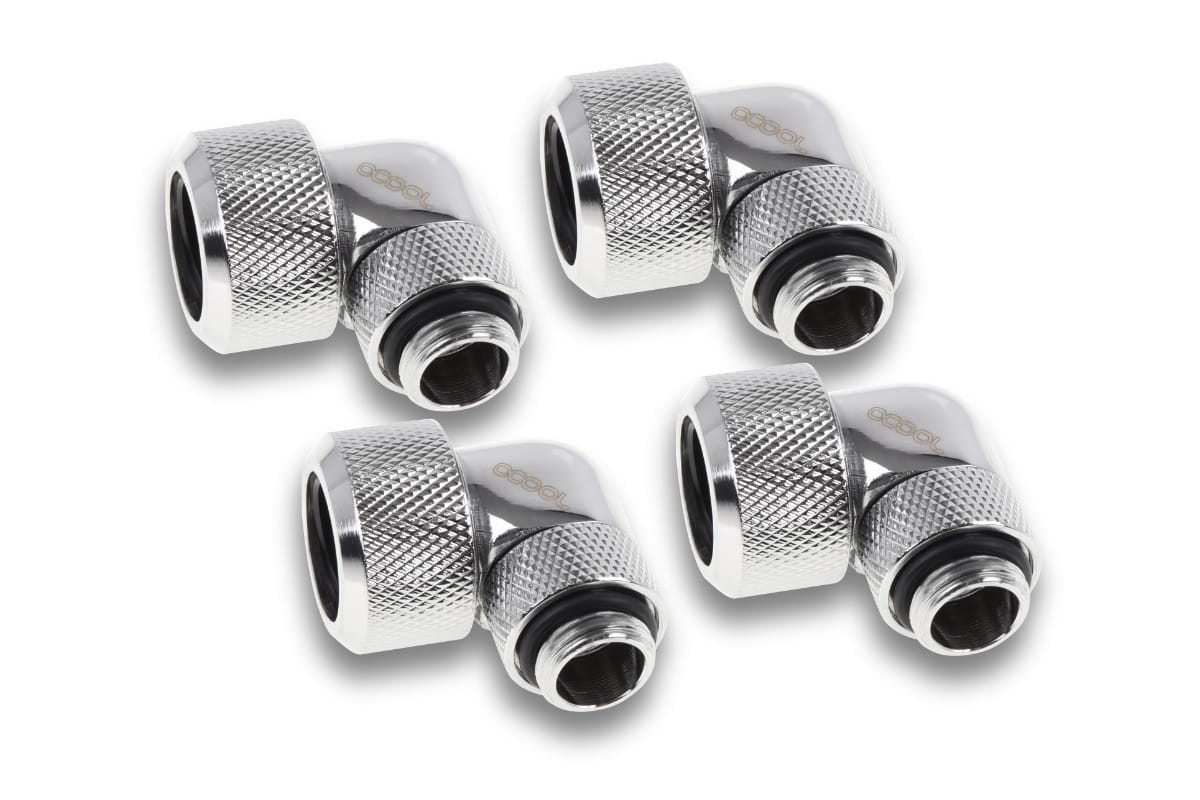 Alphacool Eiszapfen G1/4 - 16mm HardTube rotary 90 - 4pcs : image 1