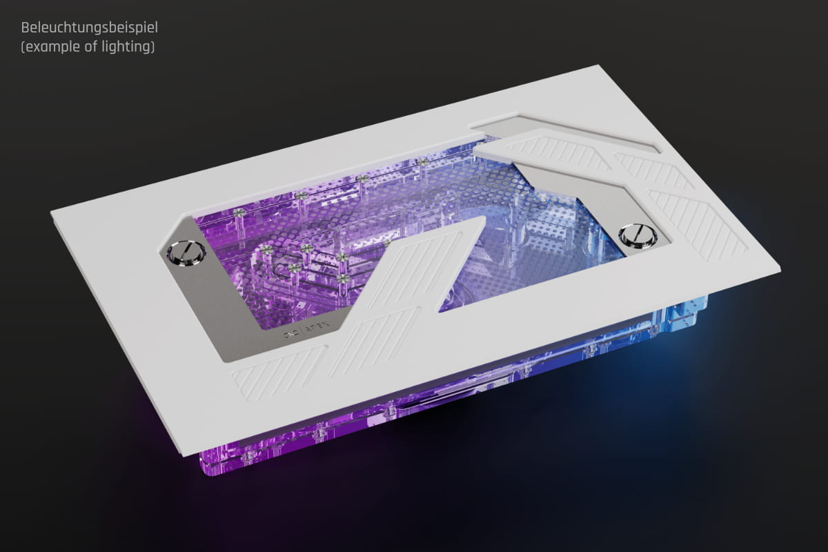 Alphacool Apex Distroplate for Dark Base Pro 901 with Apex D5 Pump - White