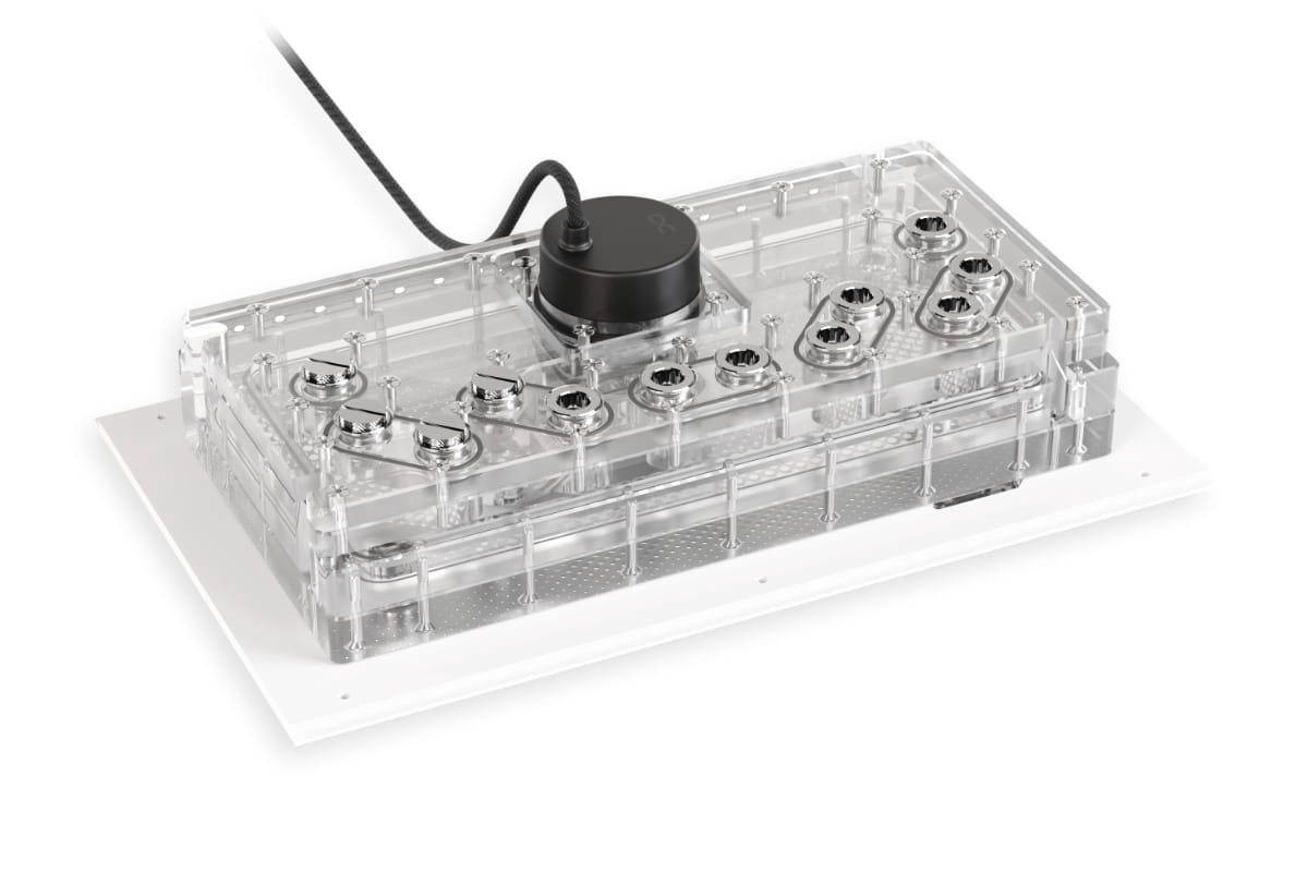 Alphacool Apex Distroplate for Dark Base Pro 901 with Apex D5 Pump - White