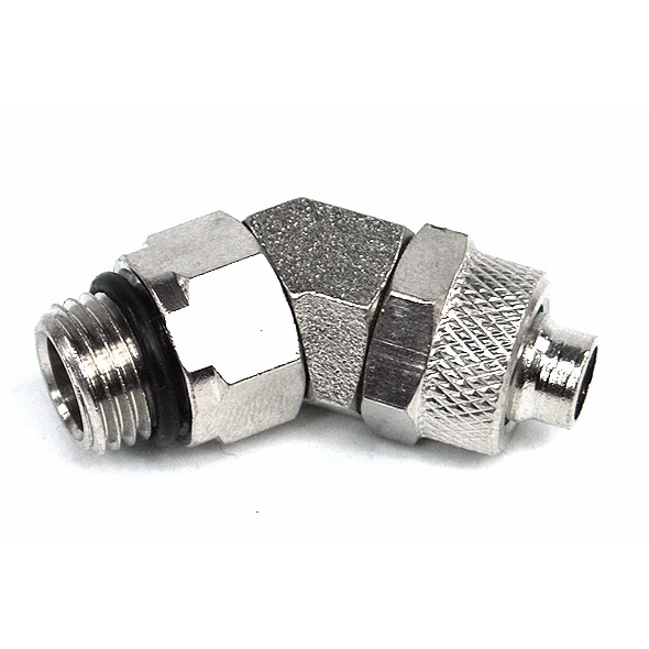 10/8mm (8x1mm) Compression Fitting G1/4 45- Rotary