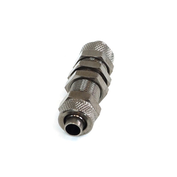 10/8mm (8x1mm) straight bulkhead fitting - black nickel