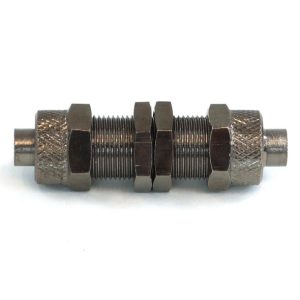 10/8mm (8x1mm) straight bulkhead fitting - black nickel