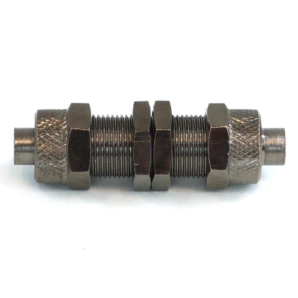 10/8mm (8x1mm) straight bulkhead fitting - black nickel