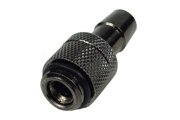10mm (3/8) Fitting G1/4 With O-Ring (High-Flow) - Rotary - Black Nickel