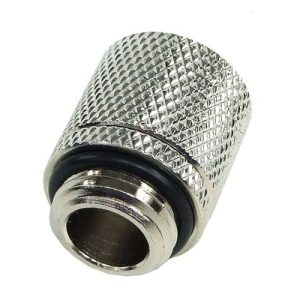 11/8mm (8x1,5mm) compression fitting outer thread 1/4 - knurled silver