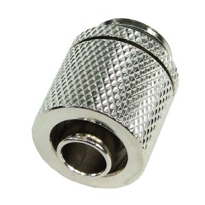 11/8mm (8x1,5mm) compression fitting outer thread 1/4 - knurled silver