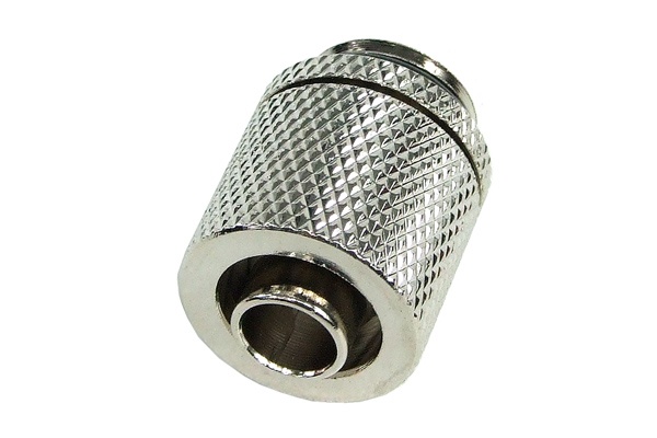 11/8mm (8x1,5mm) compression fitting outer thread 1/4 - knurled silver