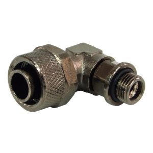 13/10mm (10x1.5mm) Compression Fitting 90- Rotary Outer Thread 1/8 - Black Nickel