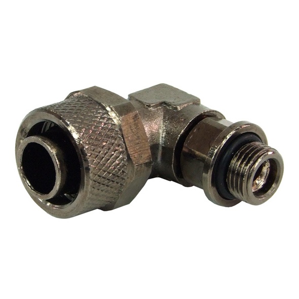 13/10mm (10x1.5mm) Compression Fitting 90- Rotary Outer Thread 1/8 - Black Nickel