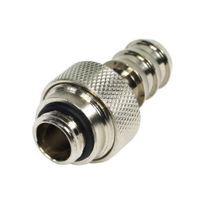 13mm (1/2) Fitting G1/4 With O-Ring (High-Flow) - Ball Rotation - Silver Nickel