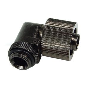 16/10mm Compression Fitting 90- Rotary G1/4 - Compact - Black Nickel