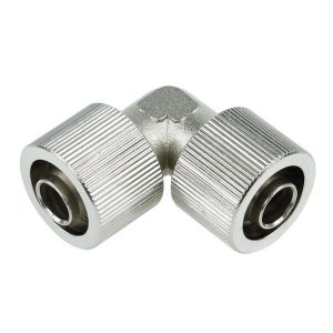 16/10mm L Compact Compression Fitting - Silver Nickel