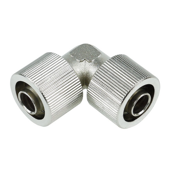 16/10mm L Compact Compression Fitting - Silver Nickel