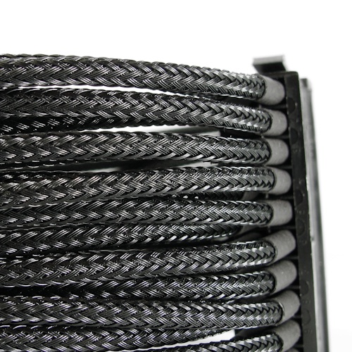 24Pin Cable Modders 50CM ATX, U-HD Braid Sleeved Extension, UV Red