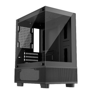 1st Player MIKU Mi2-A Micro ATX Case with with Panoramic Panel - Black
