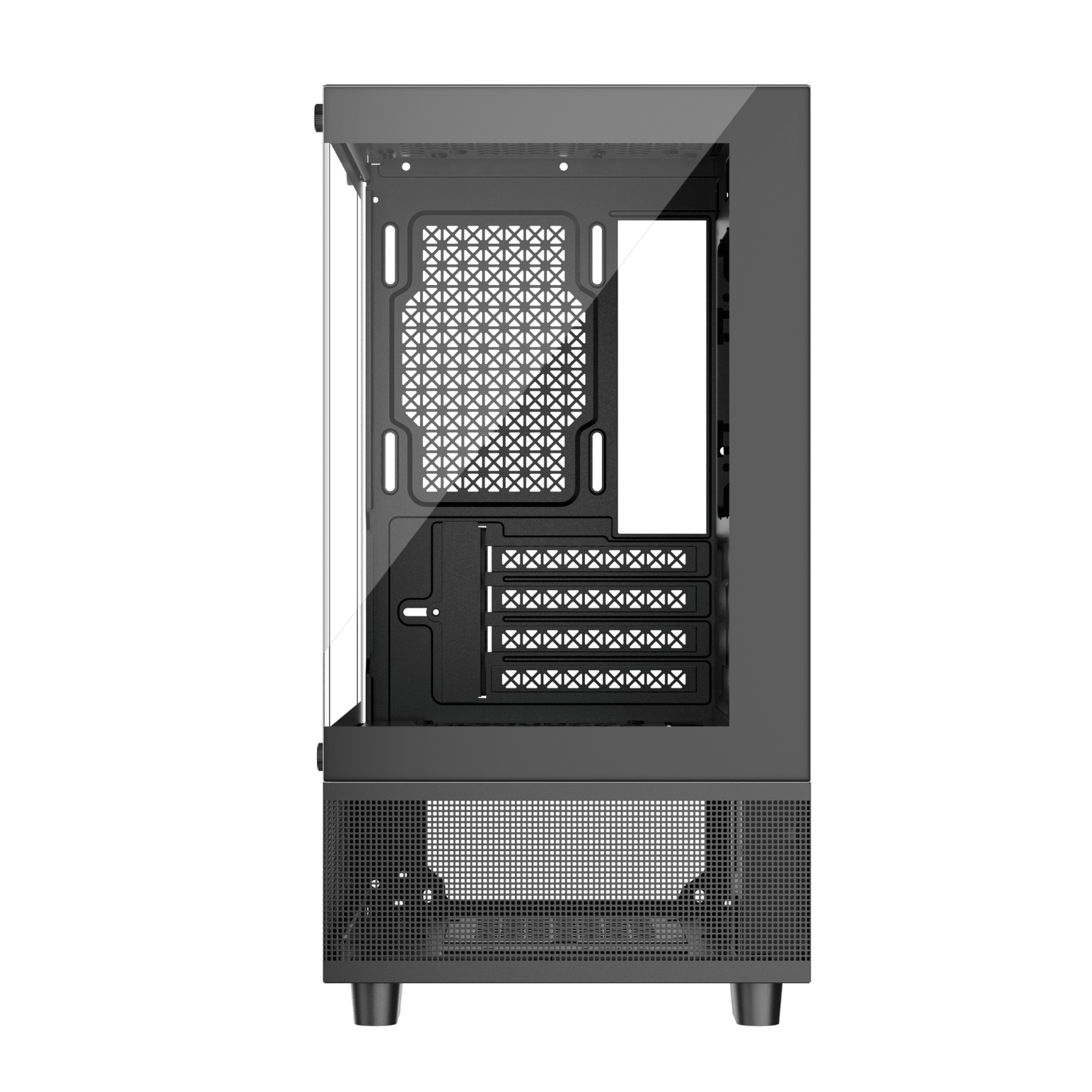 1st Player MIKU Mi2-A Micro ATX Case with with Panoramic Panel - Black