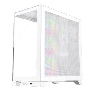 1st Player MIKU Mi8 Mid Tower with Panoramic Panel and 7 x ARGB Fans - White : image 4