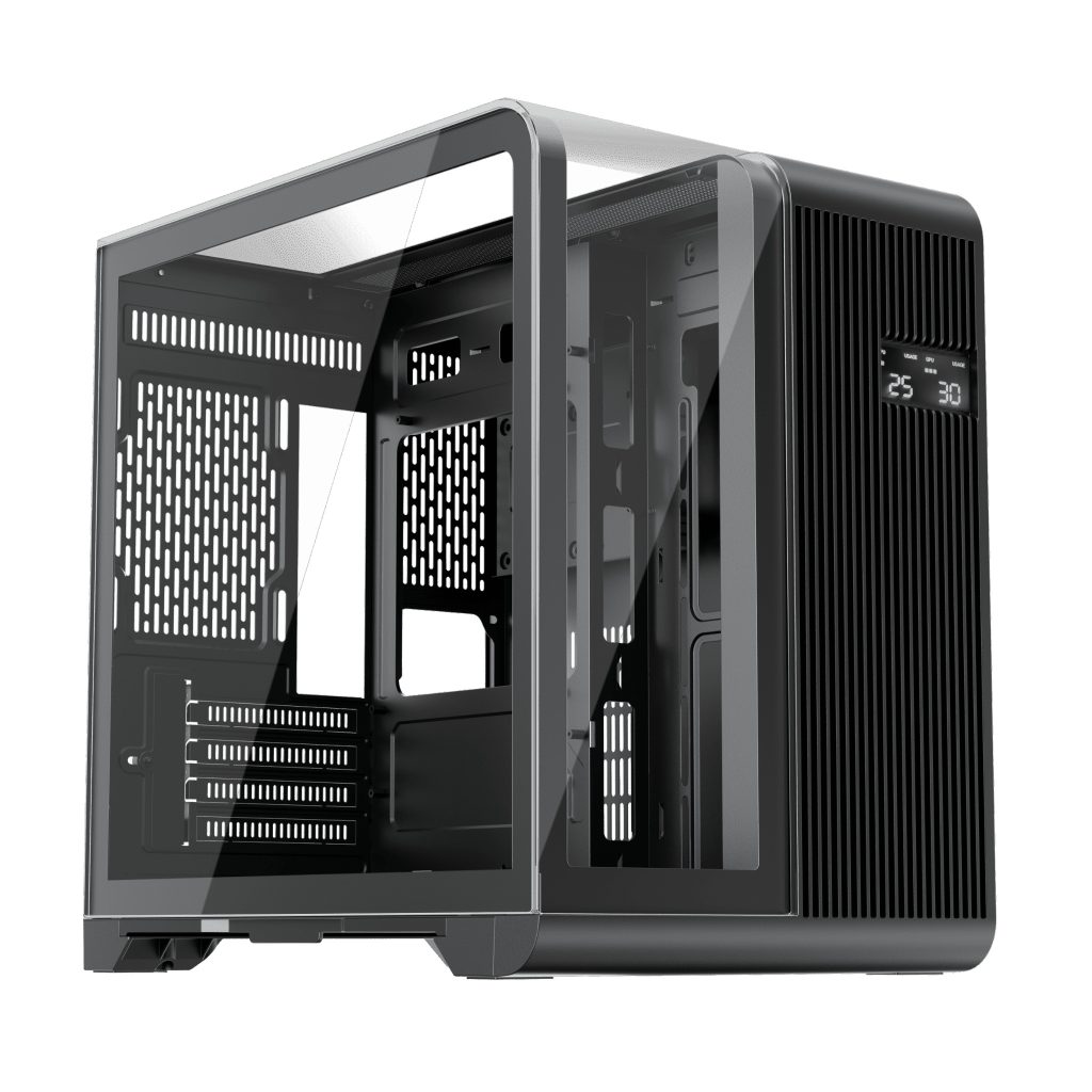1st Player RT5 Micro ATX Tempered Glass Pannel Case - Black