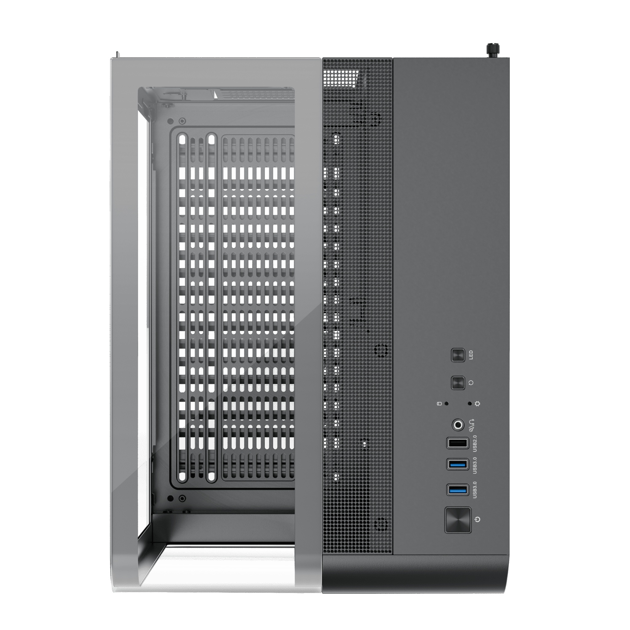 1st Player RT5 Micro ATX Tempered Glass Pannel Case - Black
