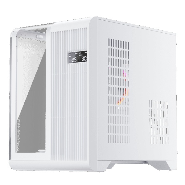1st Player RT5 Micro ATX Tempered Glass Pannel Case with 3x RGB Fans - White